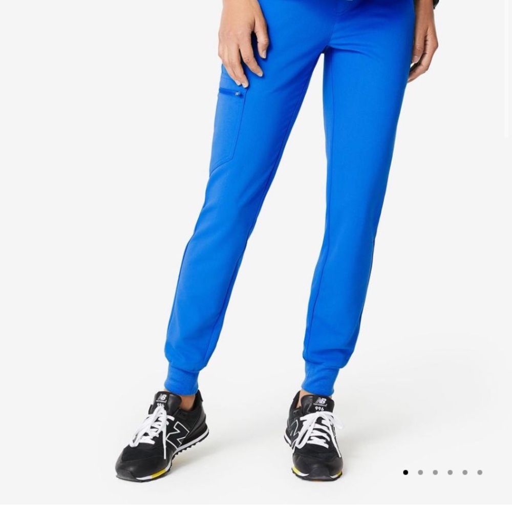 Figs royal blue Zamora scrub pants joggers